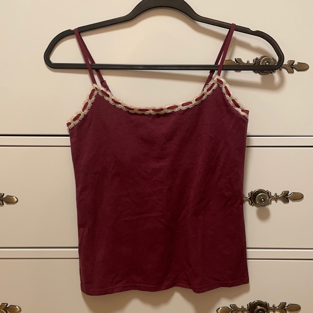 NWT Vintage Elena Gilbert Cami Lace Trim Velvet Ribbon Coquette Lana Del Rey